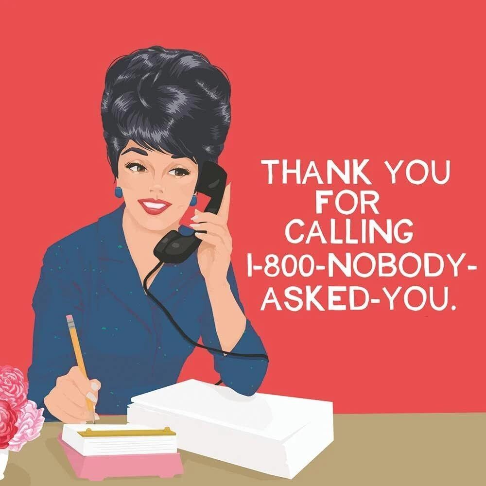 Paperproducts Design Nobody Asked You Beverage/Cocktail Paper Napkins,5"x5"