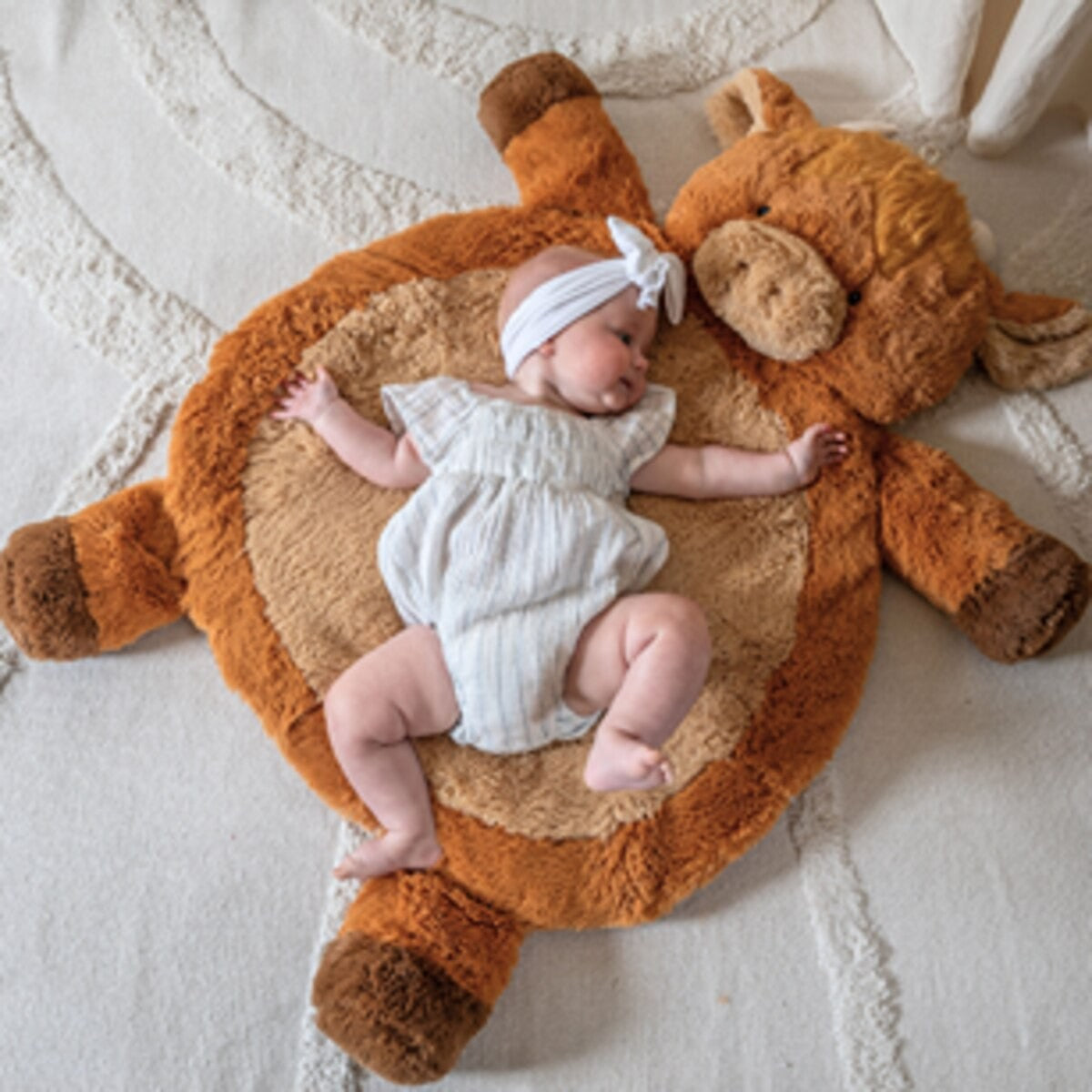 Mary Meyer Taggies Bestever Baby Mat, Hetty Highland Cow