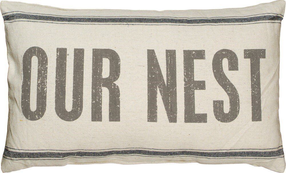 Primitives By Kathy "Our Nest" Pillow, 25" x 15"