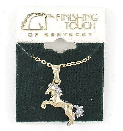 Finishing Touch Rearing Horse Necklace