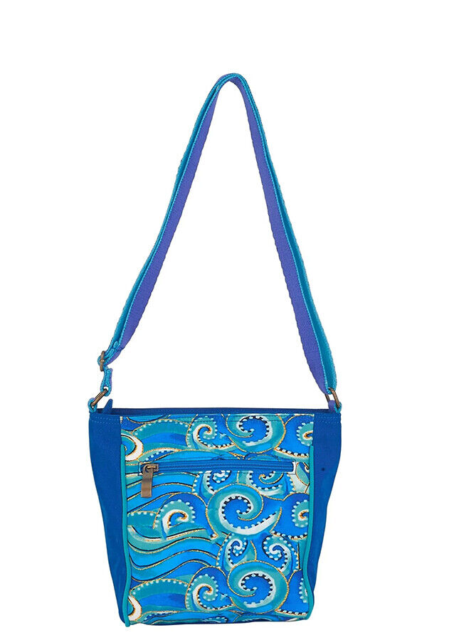 Laurel Burch Celestial Magic Sun Moon Small Crossbody Bag, 9.5” x 3.5” x 8.5”