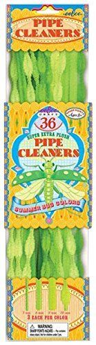eeBoo Summer Bug Green Pipe Cleaners Craft Kit
