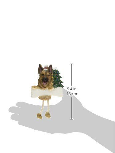 German Shepherd Ornament "Dangling Legs" Hand Painted and Easily Personalized