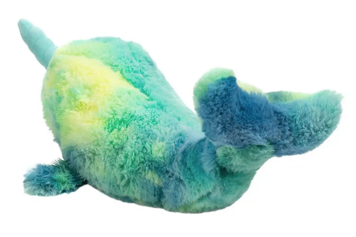 Douglas Toys Plush Stuffed Animal Toy Blue Teal Tye Die Ned Narwhal, 14"