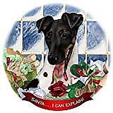 Fox Terrier Tricolor Dog Porcelain Ornament Pet Gift 'Santa. I Can Explain!'