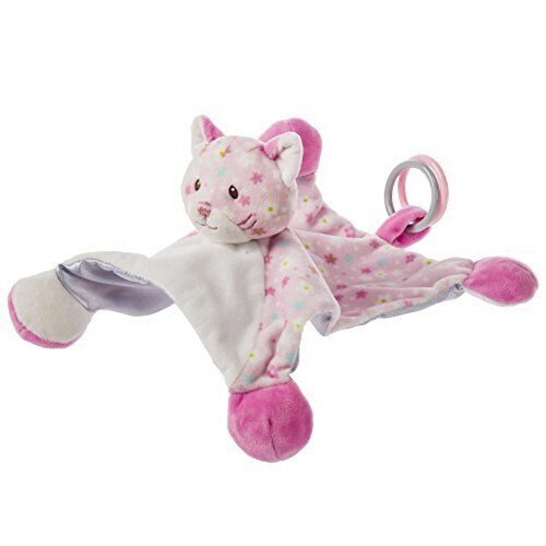Mary Meyer Little Nuzzles Pink Kitty Plush Activity Character Blanket