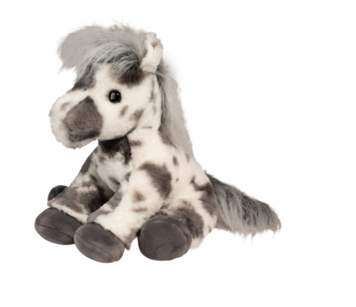 Douglas Hemie Soft Horse Gray and White Appaloosa Plush Stuffed Animal, 10"