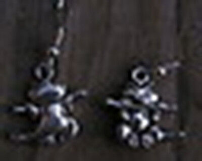 Silver Plated Pewter Cat Hanging From a Limb Earrings