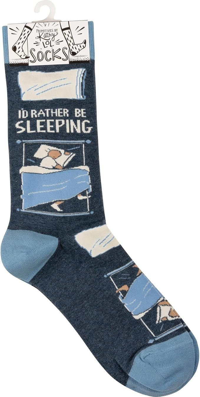 Primitives by Kathy - I'd Rather Be Sleeping Unisex Socks, One Size