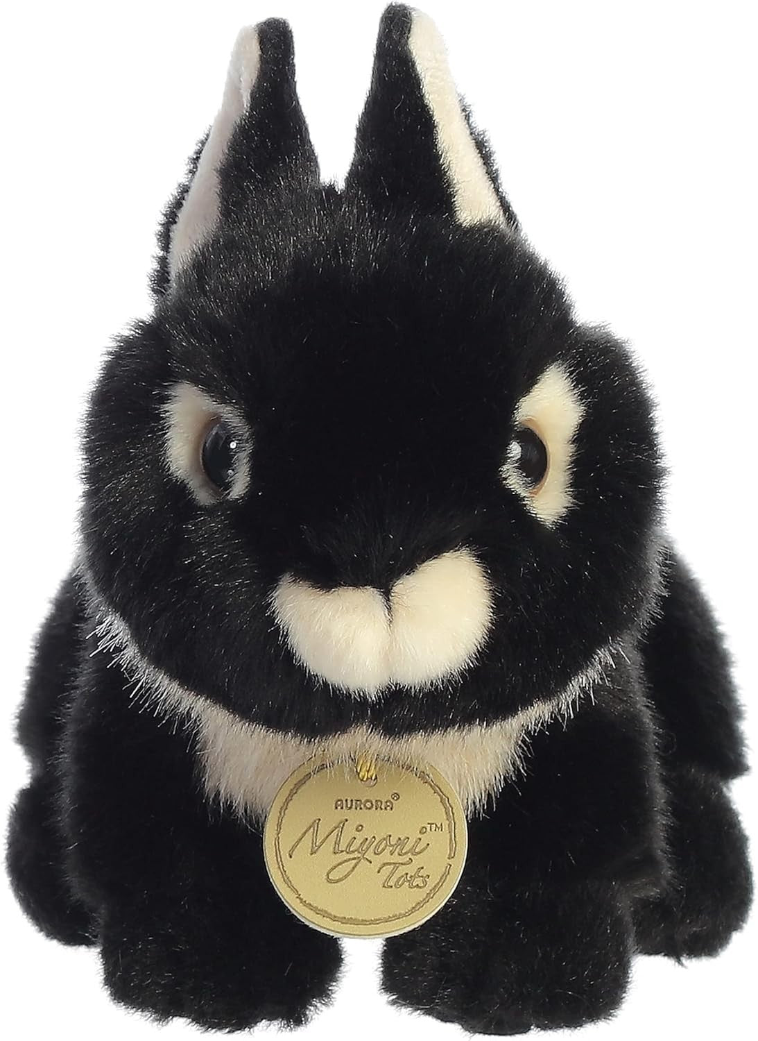 Aurora® Miyoni® Tots Netherland Dwarf Bunny Plush Stuffed Animal, Black, 7.5 in