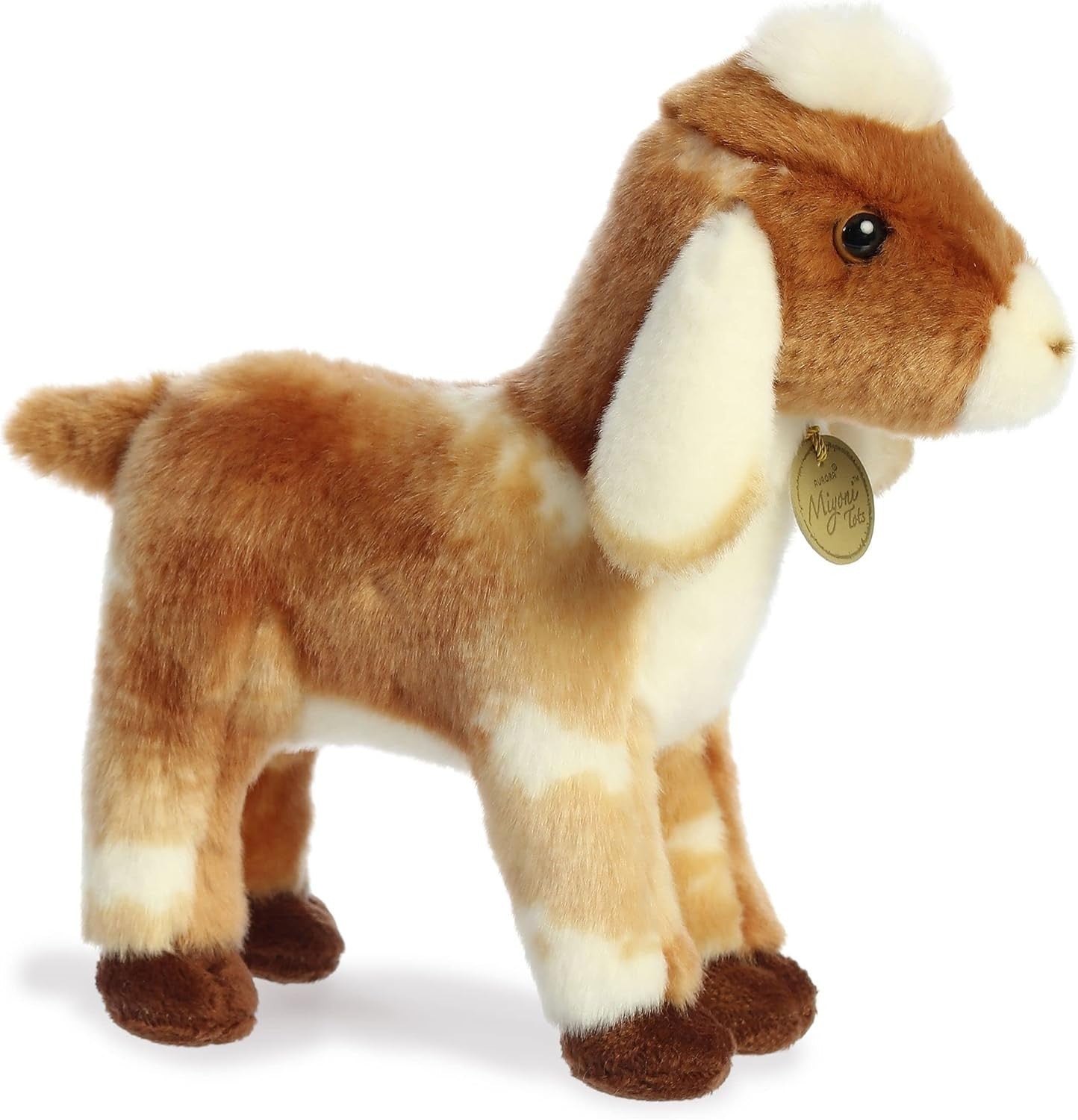 Aurora® Miyoni® Tots Nubian Goat Kid Plush Stuffed Animal Toy- Brown 11 Inches