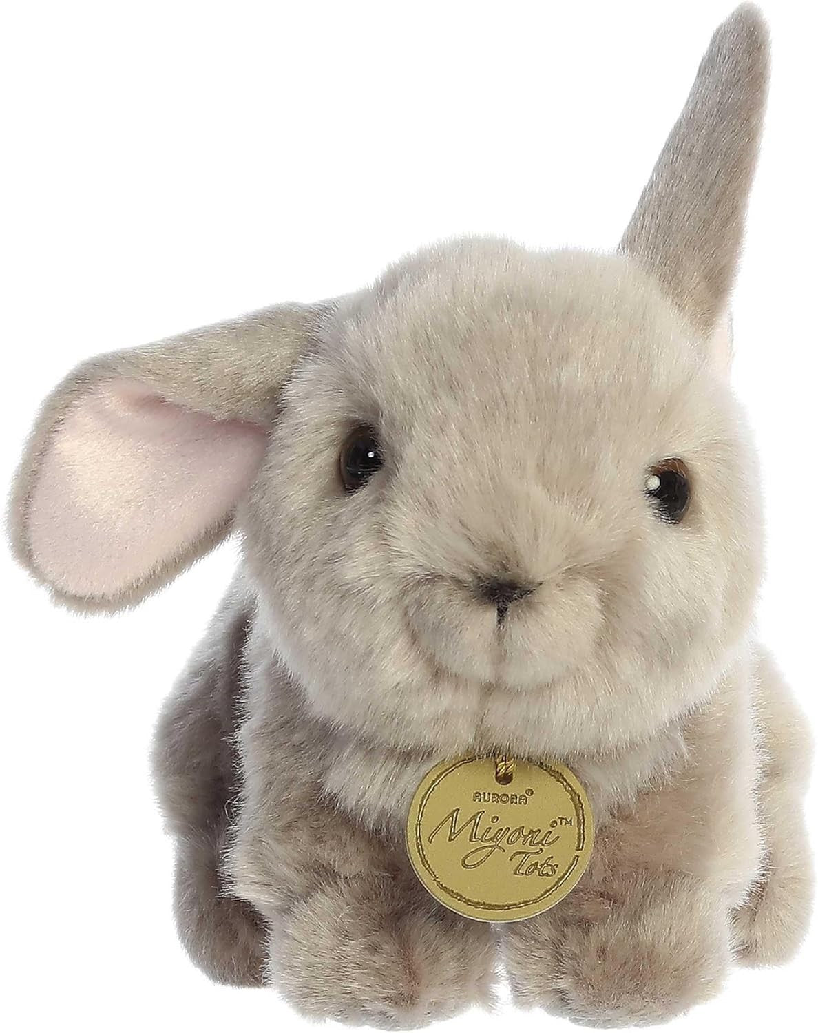 Aurora® Adorable Miyoni® Tots Playful Baby Bunny Stuffed Animal- Gray 8 Inches