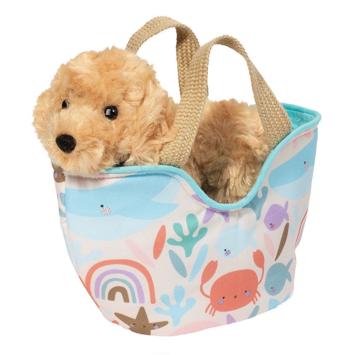 Douglas Under the Sea Sassy Sak w Golden Retriever Plush Stuffed Animal Toy, 7"