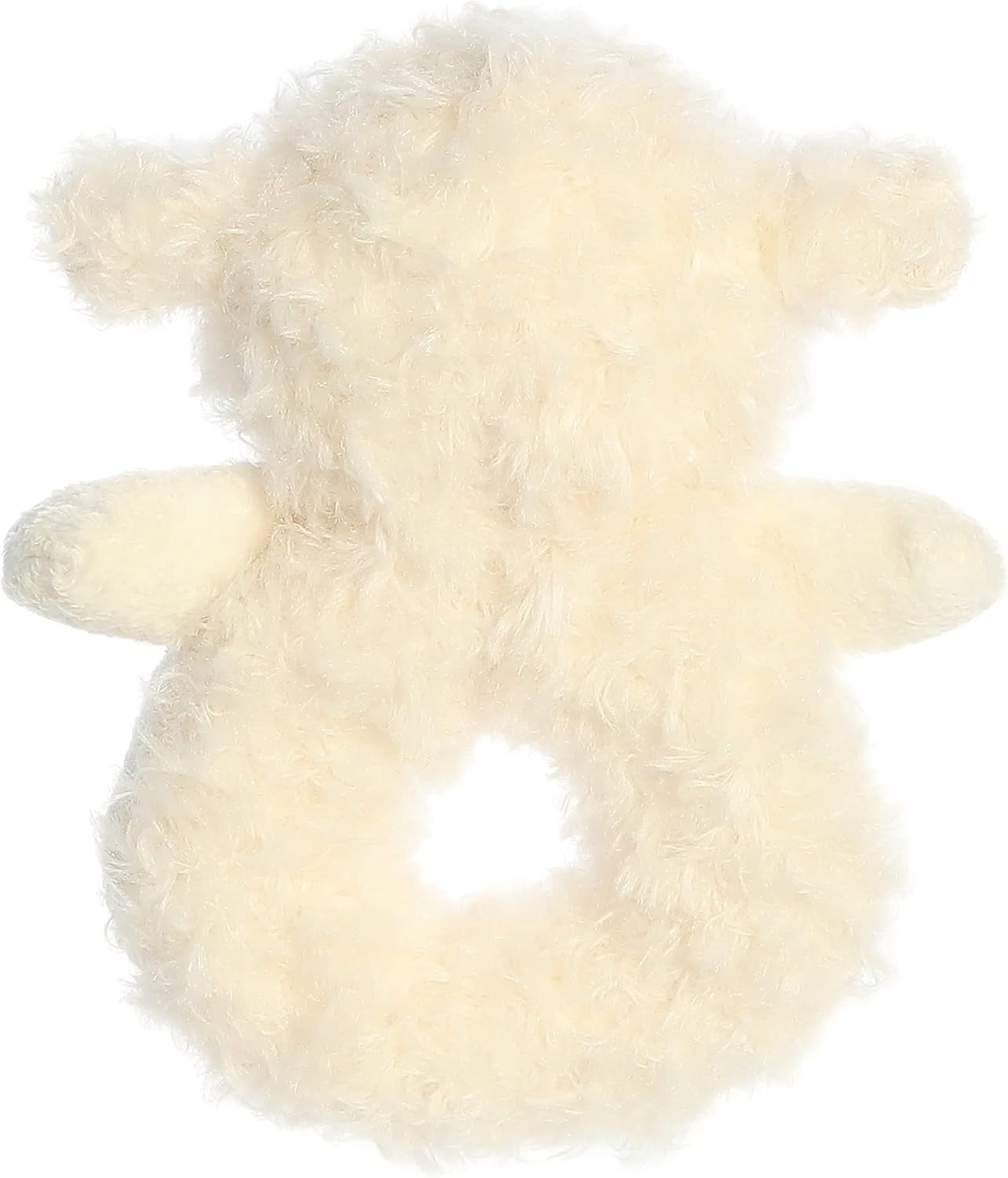 Aurora® Playful Cherub Lamb™ Rattle Baby Plush Stuffed Animal Toy, Cream 6 in