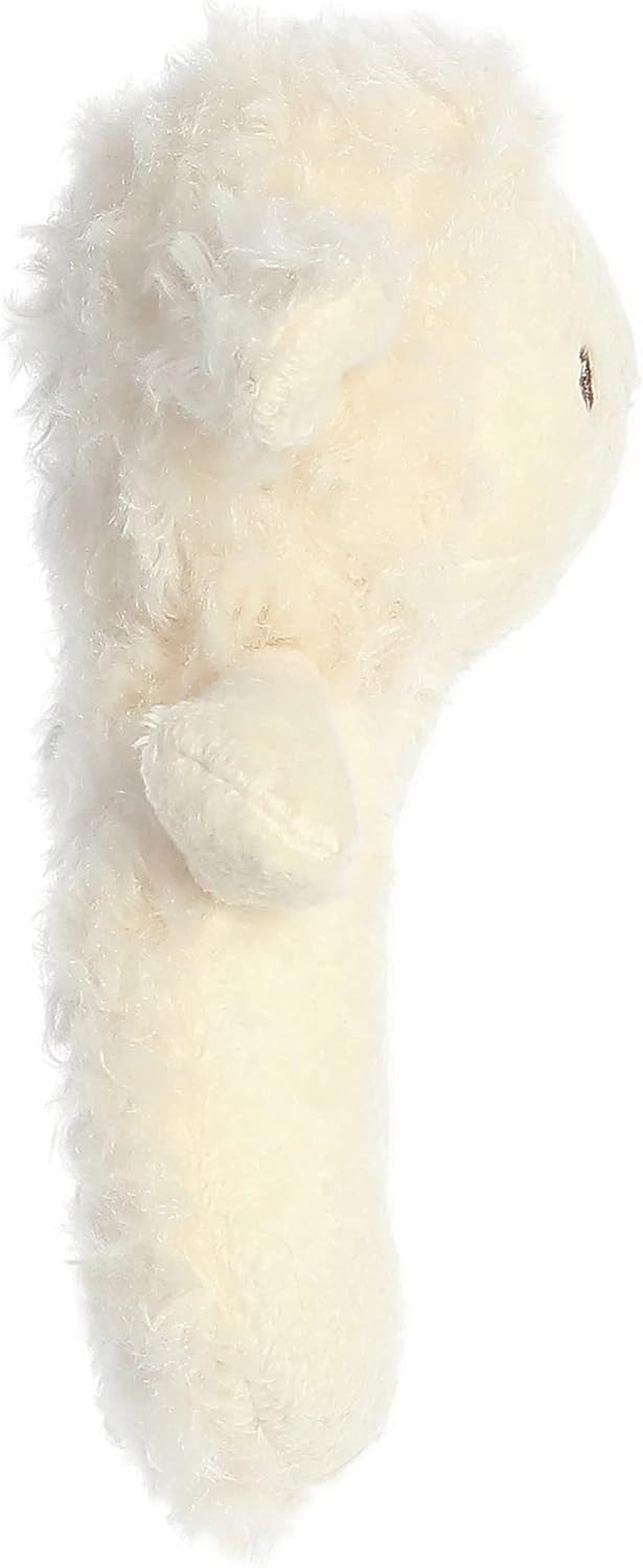 Aurora® Playful Cherub Lamb™ Rattle Baby Plush Stuffed Animal Toy, Cream 6 in