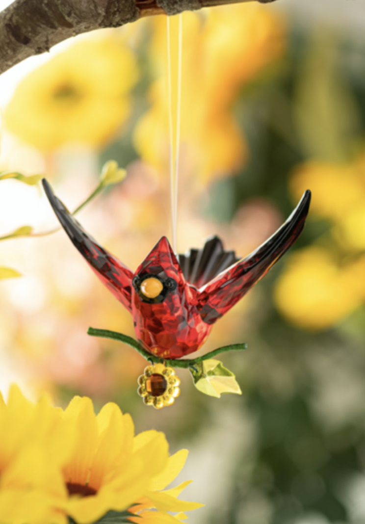 Ganz Sunflower Cardinal Ornament, 3-inch Length, Acrylic and Iron (ACRYF-171)