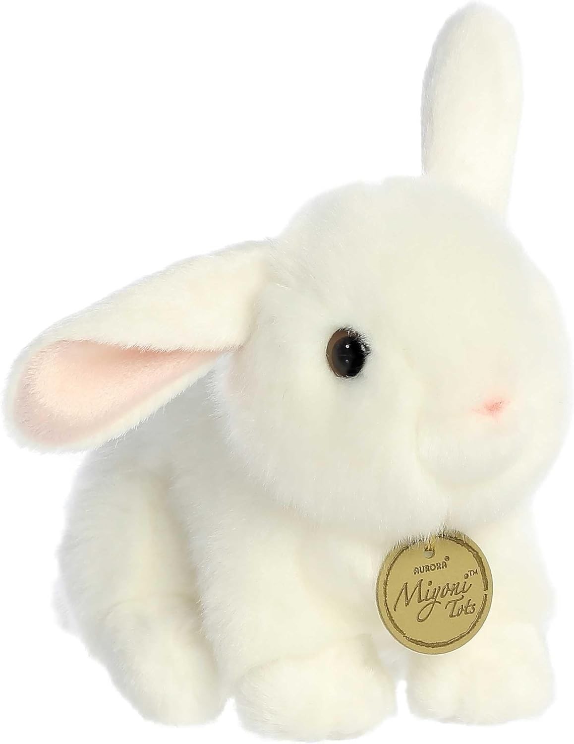 Aurora® Adorable Miyoni® Tots Playful Baby Bunny Stuffed Animal- White 8 Inches