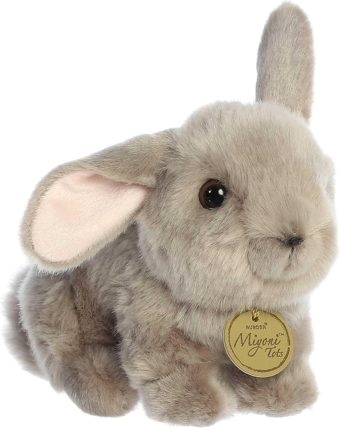 Aurora® Adorable Miyoni® Tots Playful Baby Bunny Stuffed Animal- Gray 8 Inches