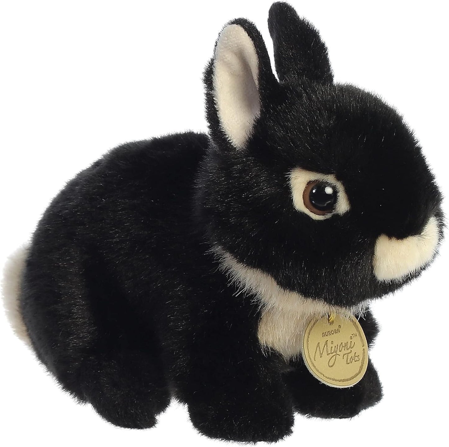 Aurora® Miyoni® Tots Netherland Dwarf Bunny Plush Stuffed Animal, Black, 7.5 in