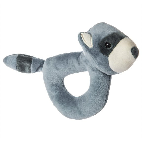 Mary Meyer Leika Baby Rattle, 6-Inches, Little Raccoon