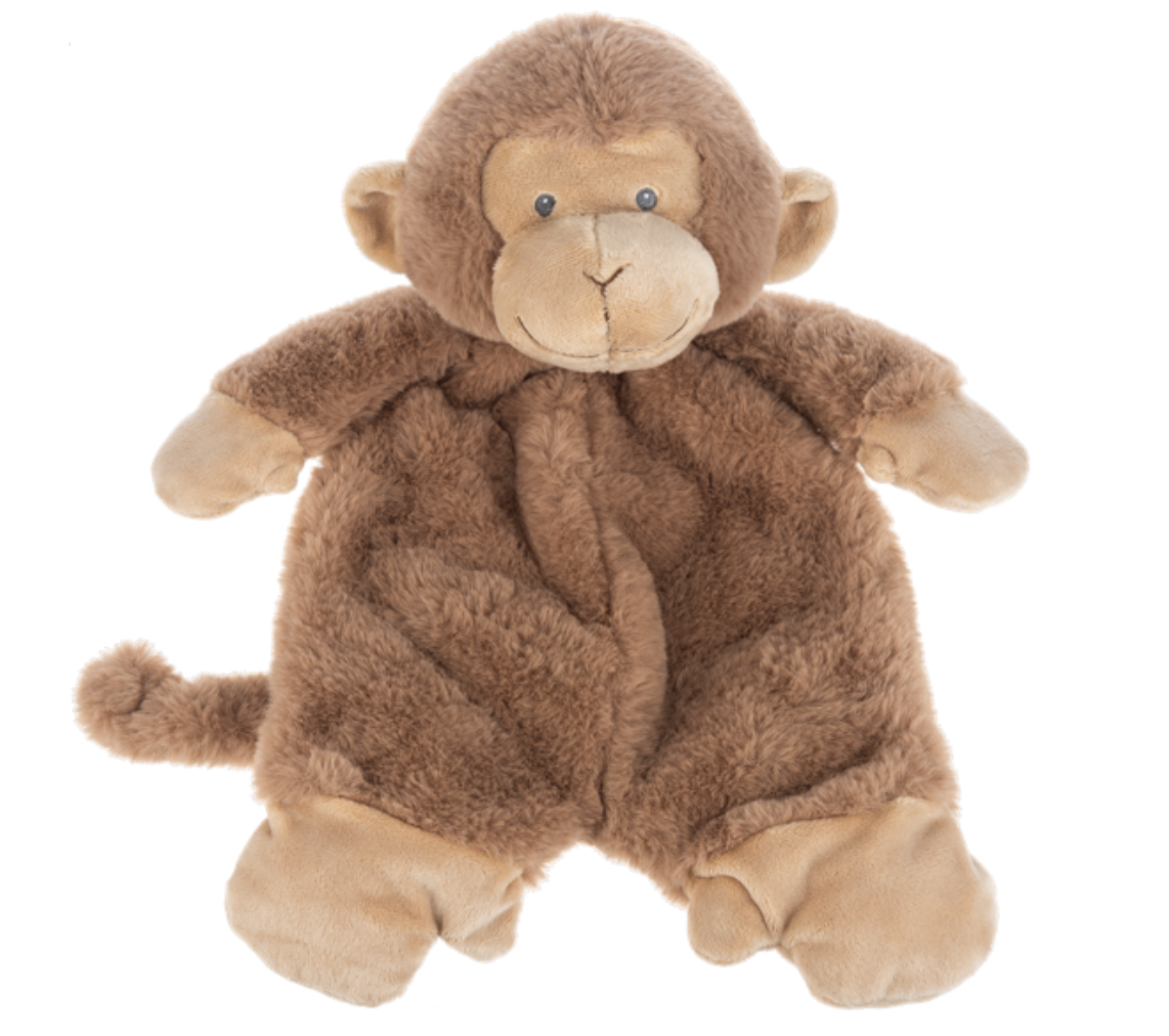 Baby Ganz Murray Monkey Flat-A-Pat Plush Baby Blanket - 18"
