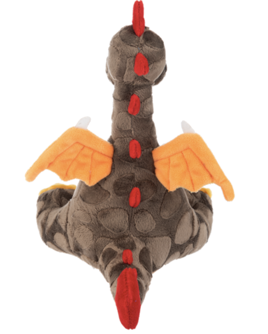 Ganz Dream Dragon Brown & Red w Wings Plush Stuffed Animal Toy, 9.5" - Flamey