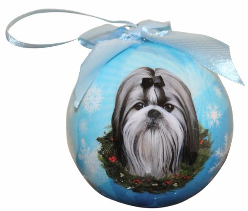 Shih Tzu Christmas Ornament Shatter Proof Ball Easy To Personalize