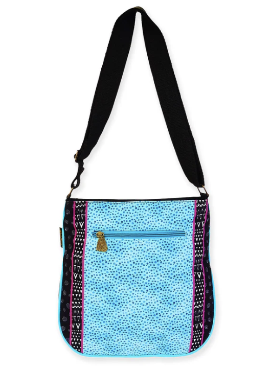 Laurel Burch Kitty Noir Black Cat Medium Crossbody Bag, 10 x 2.25 x12 inches