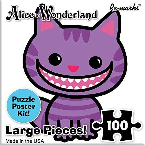 Re-marks Alice in Wonderland 100 Large Piece Puzzle Cube - Cheshire Cat