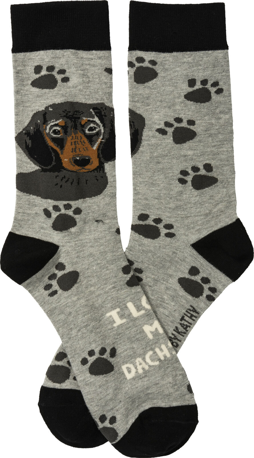 Primitives By Kathy Socks - I Love My Black Dachshund