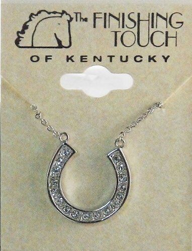 Finishing Touch Horseshoe w/ Crystal Stone Necklace