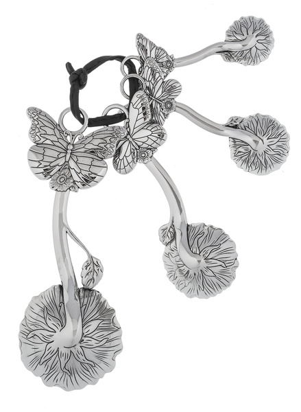 Ganz 4-Piece Set - Colorful Butterflies and Flowers Measuring Spoons