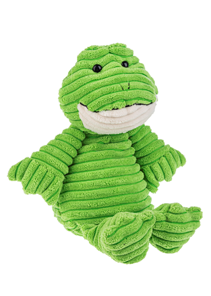 Ganz Ribbles Green Frog Corduroy Plush Stuffed Animal Toy, 12"