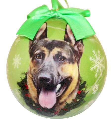 German Shepherd Christmas Ornament Shatter Proof Ball Easy To Personalize