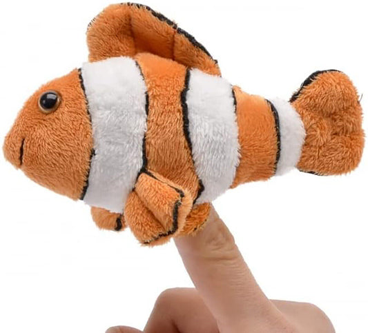Unipak 1155FI Orange Clown Fish Plush Finger Puppet, 5-inch Length