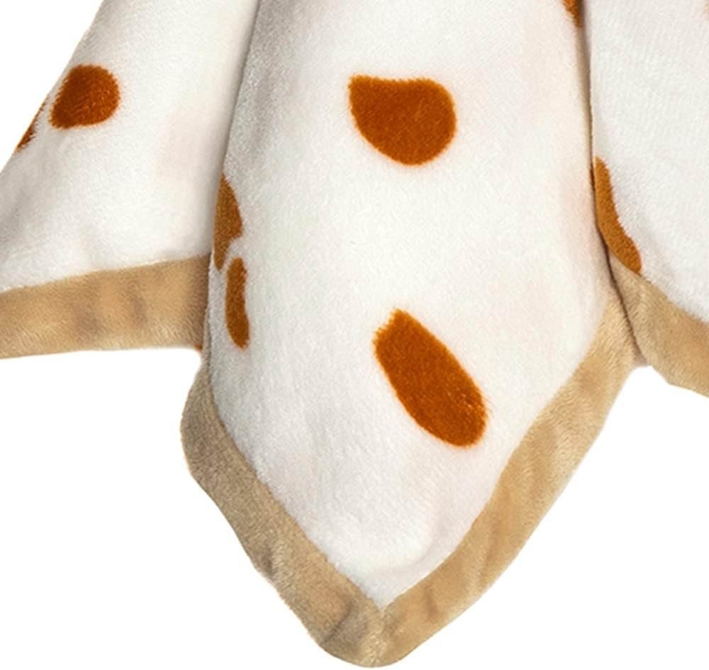 Teddykompaniet Diinglisar Brown & White Cow Plush Fleece Baby Blanket, 13"