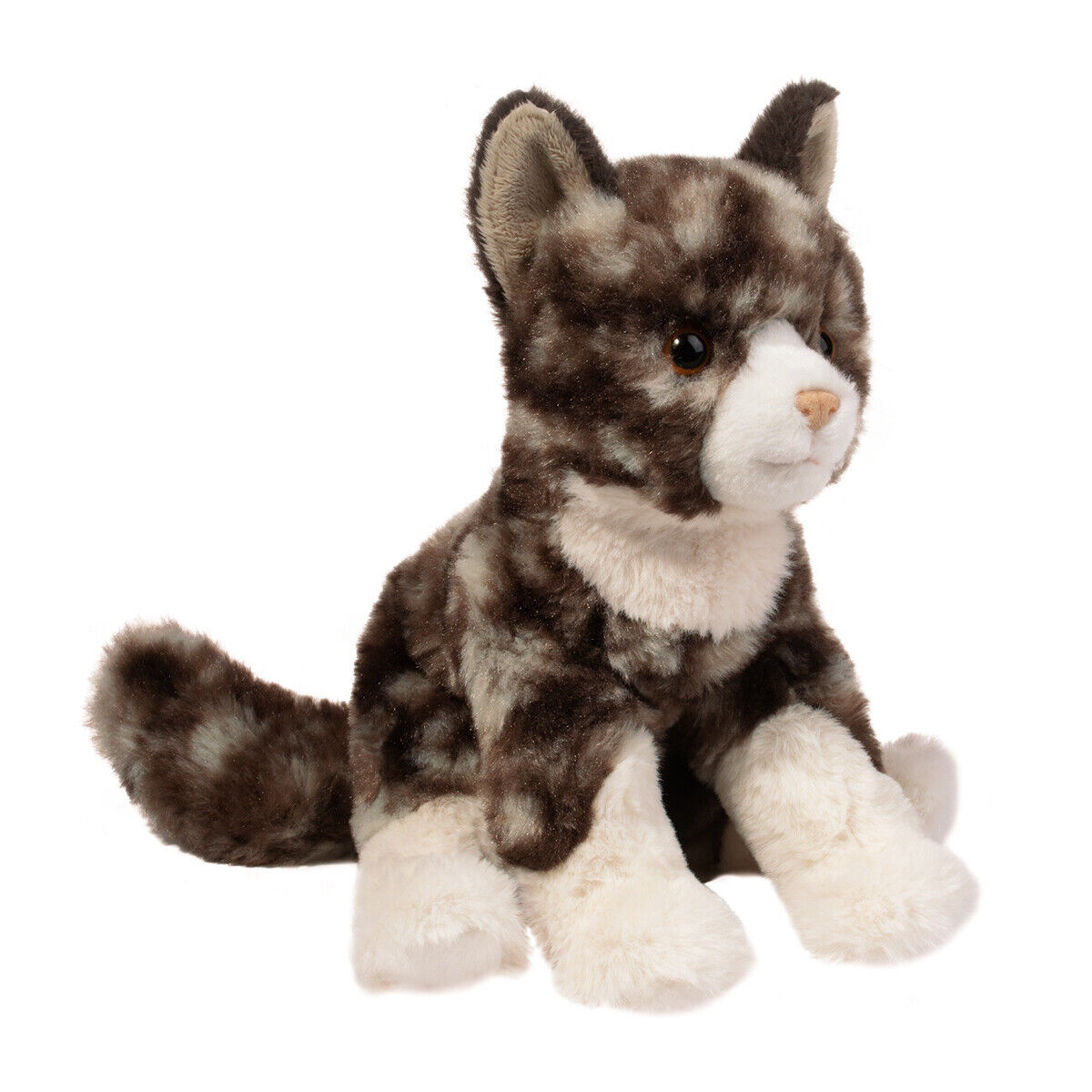 Douglas Trixie Soft Cat Softie Gray Brown and Cream Plush Stuffed Animal, 9"