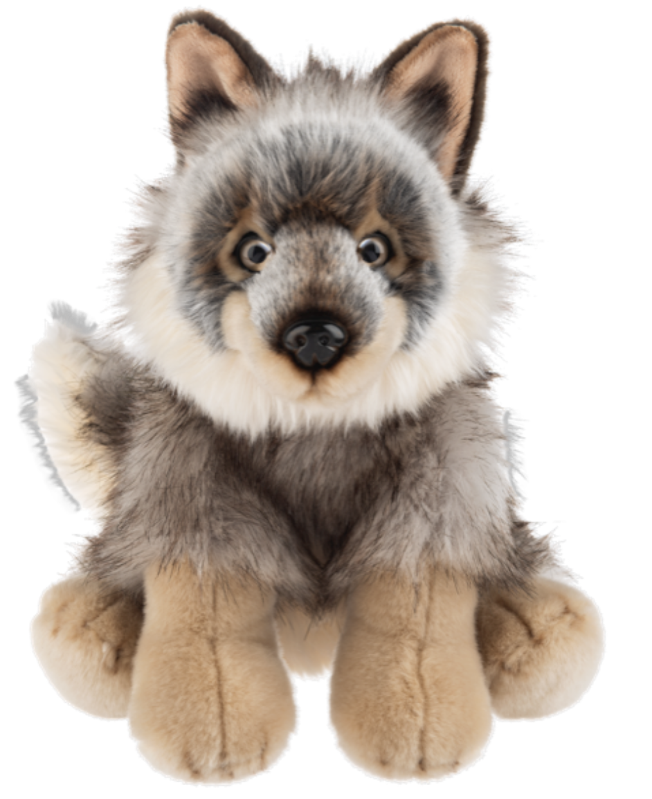 Ganz Heritage Collection Grey Wolf Plush Stuffed Animal Toy, 12"