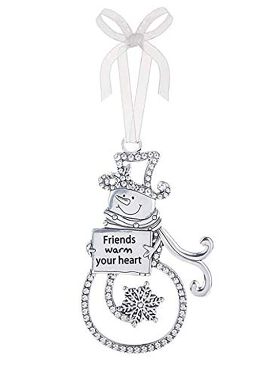 Ganz Ornament - Friends Warm Your Heart - Silver