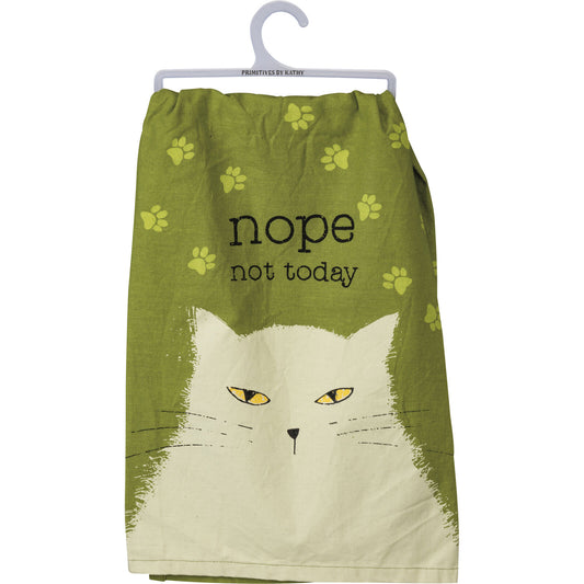 Primitives by Kathy Dish Towel - Nope Not Today