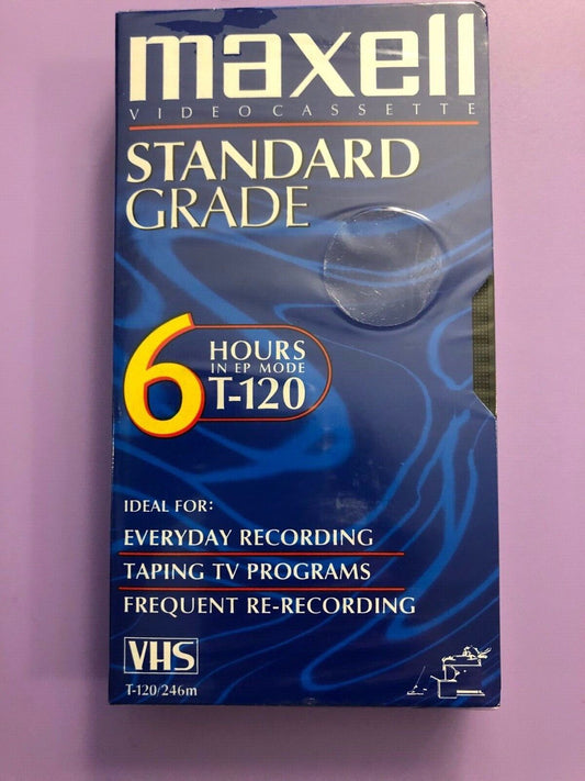 Maxell Premium VHS 6 Hour T-120 Tapes