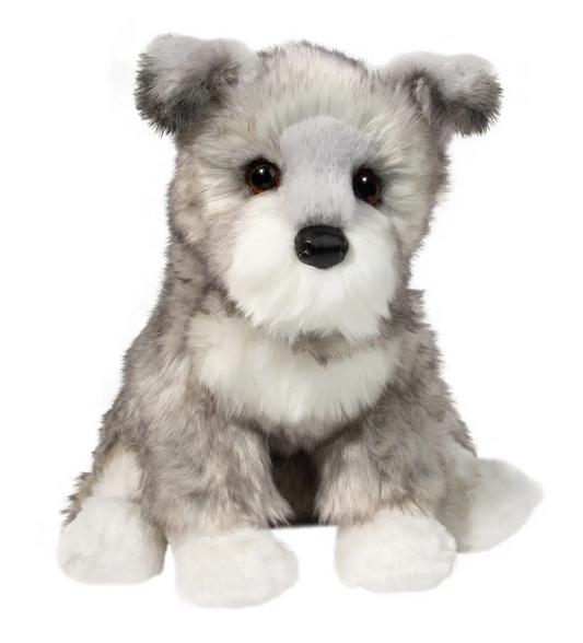 Douglas Toys Arnold Schnauzer Plush Stuffed Animal Toy, 10" Sitting