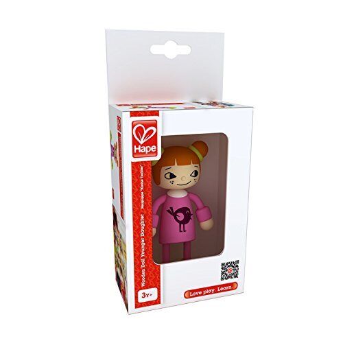 Hape Modern Family Wooden Youngest Daughter Doll, 4"