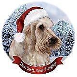 Holiday Pet Gifts Wheaten Scottish Terrier Santa Hat Dog Porcelain Ornament