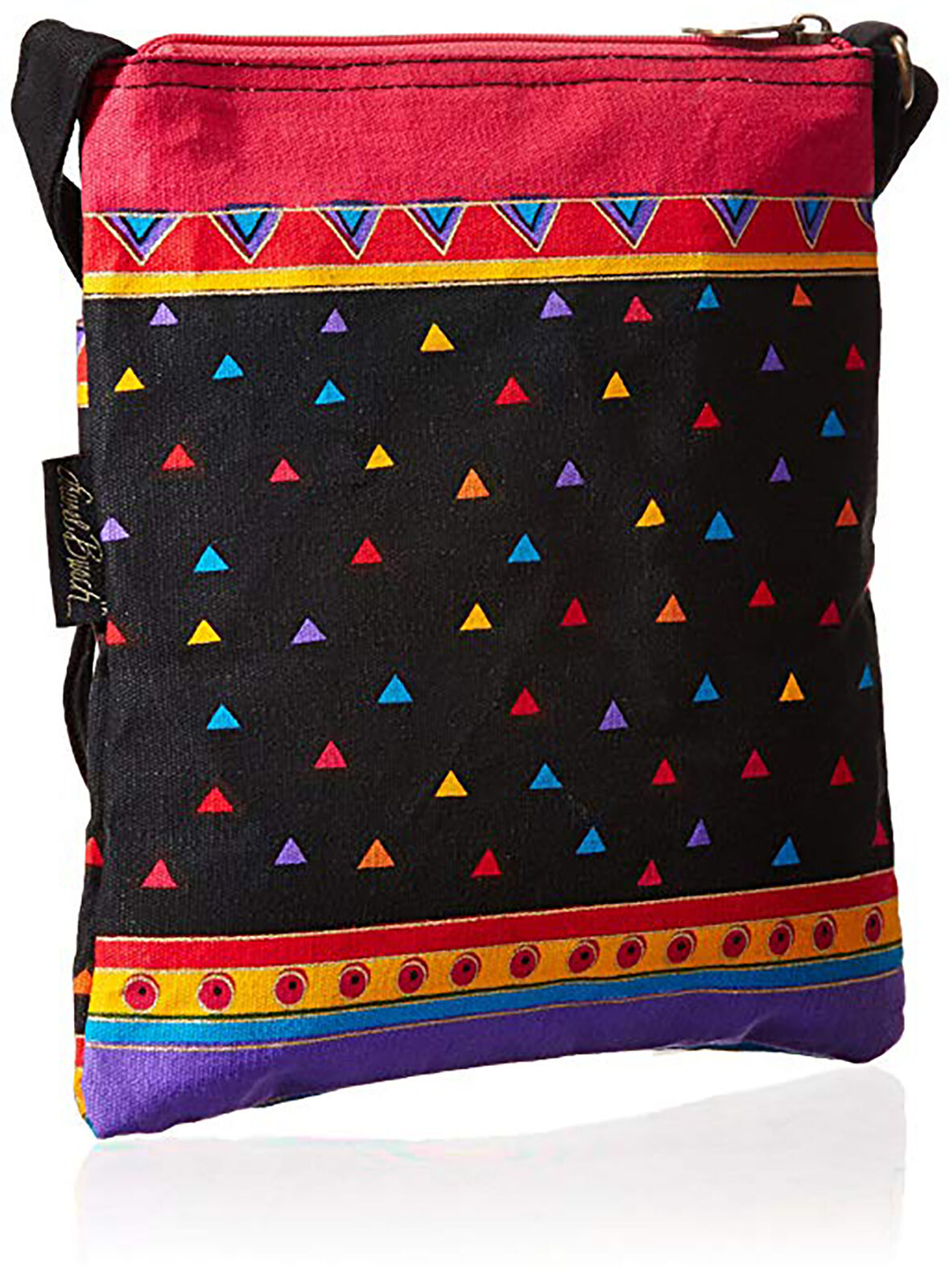 Laurel Burch Crossbody Purse Zipper Top, 10 by 10-Inch, Feline Friends