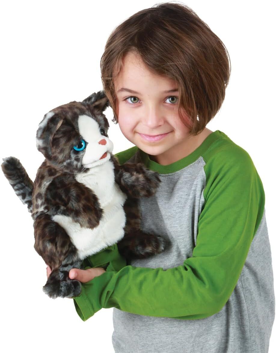 Folkmanis Wildcat Kitten Hand Puppet, Spotted, 10"