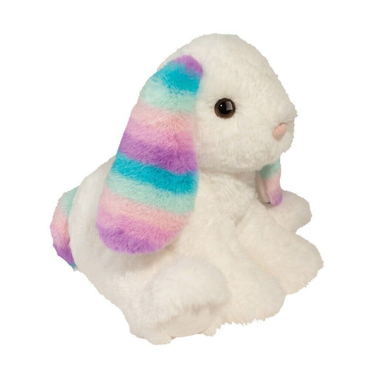 Douglas Livie Soft Rainbow Bunny Rabbit Plush Stuffed Animal Large, 10" sitting
