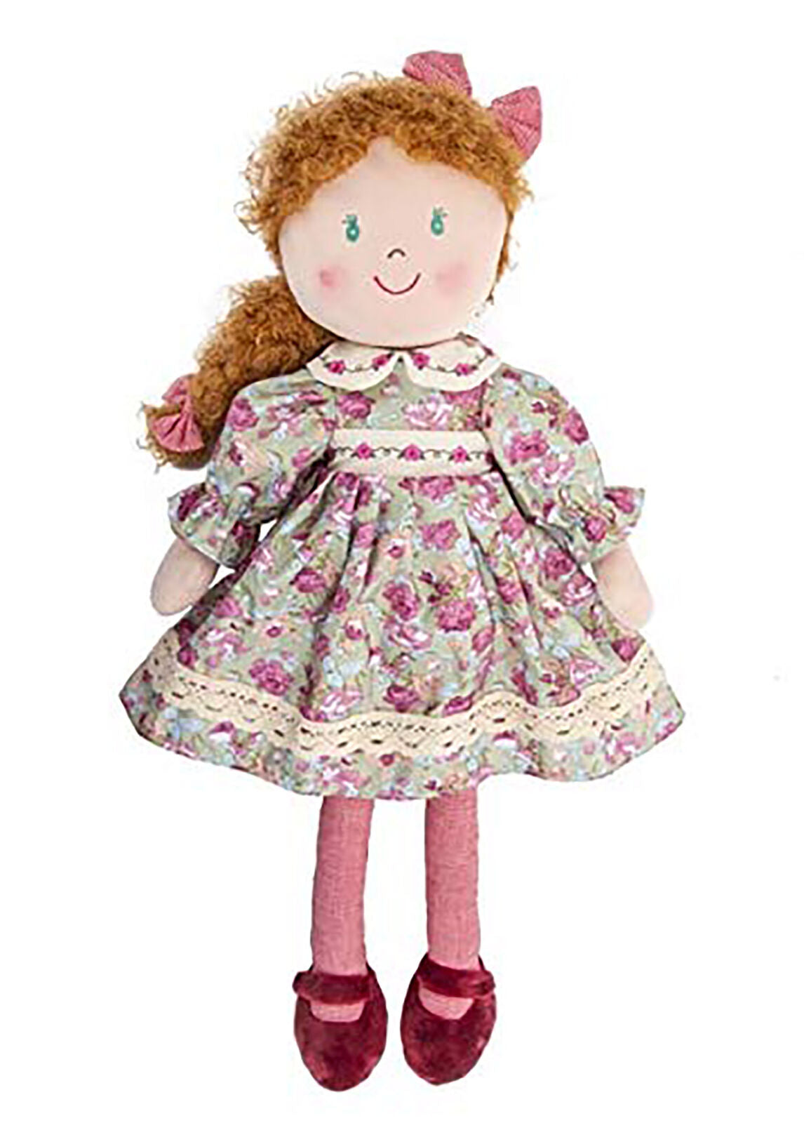 Ganz Olivia Rag Doll with Brown Curly Hair, 20" H