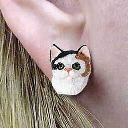 Conversation Concepts Calico Shorthaired Earrings Post