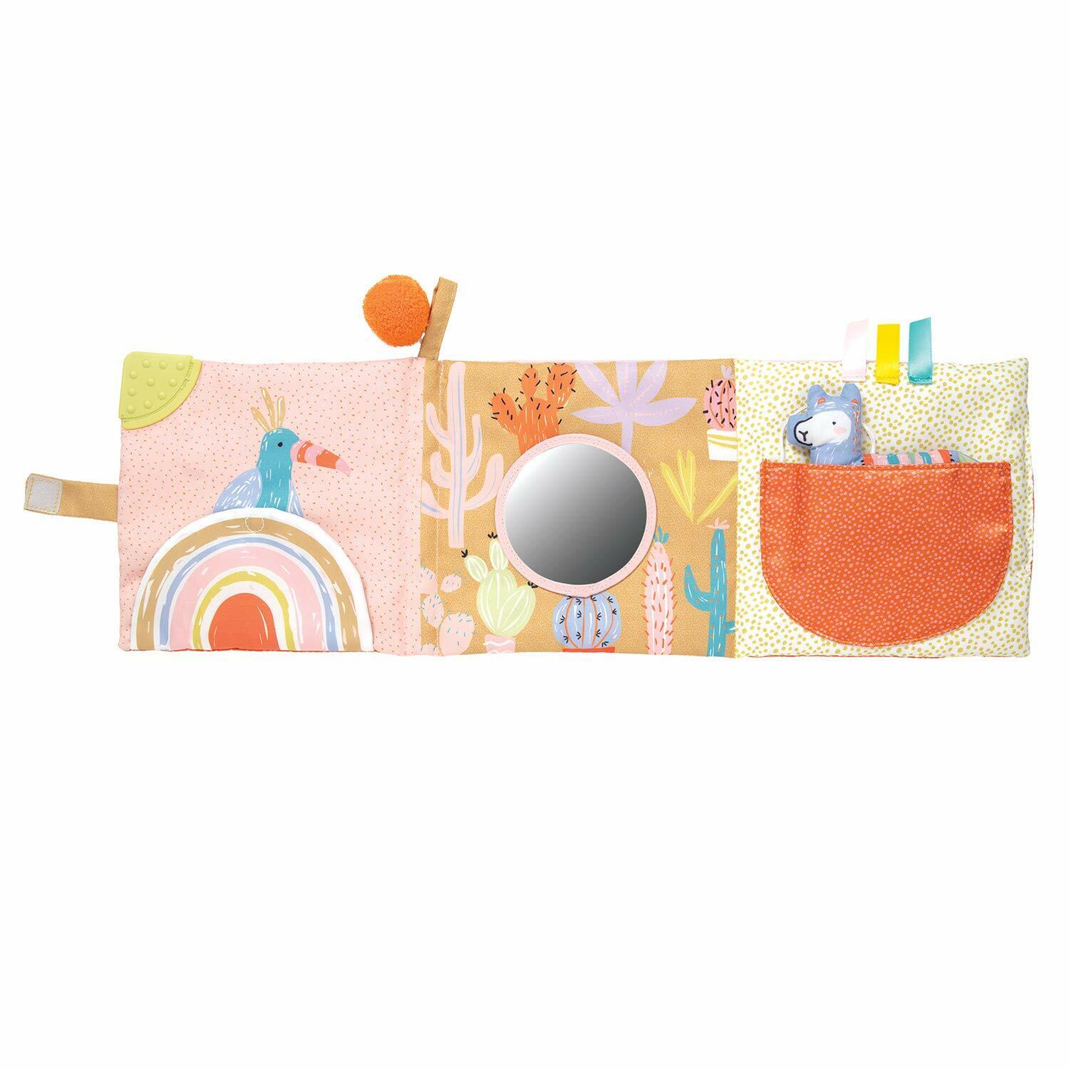 Manhattan Toy Llama Themed Soft Baby Activity Book with Squeaker